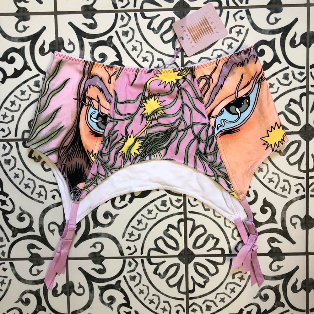 NWT Savage X Alice Bloomfield Garter Skirt